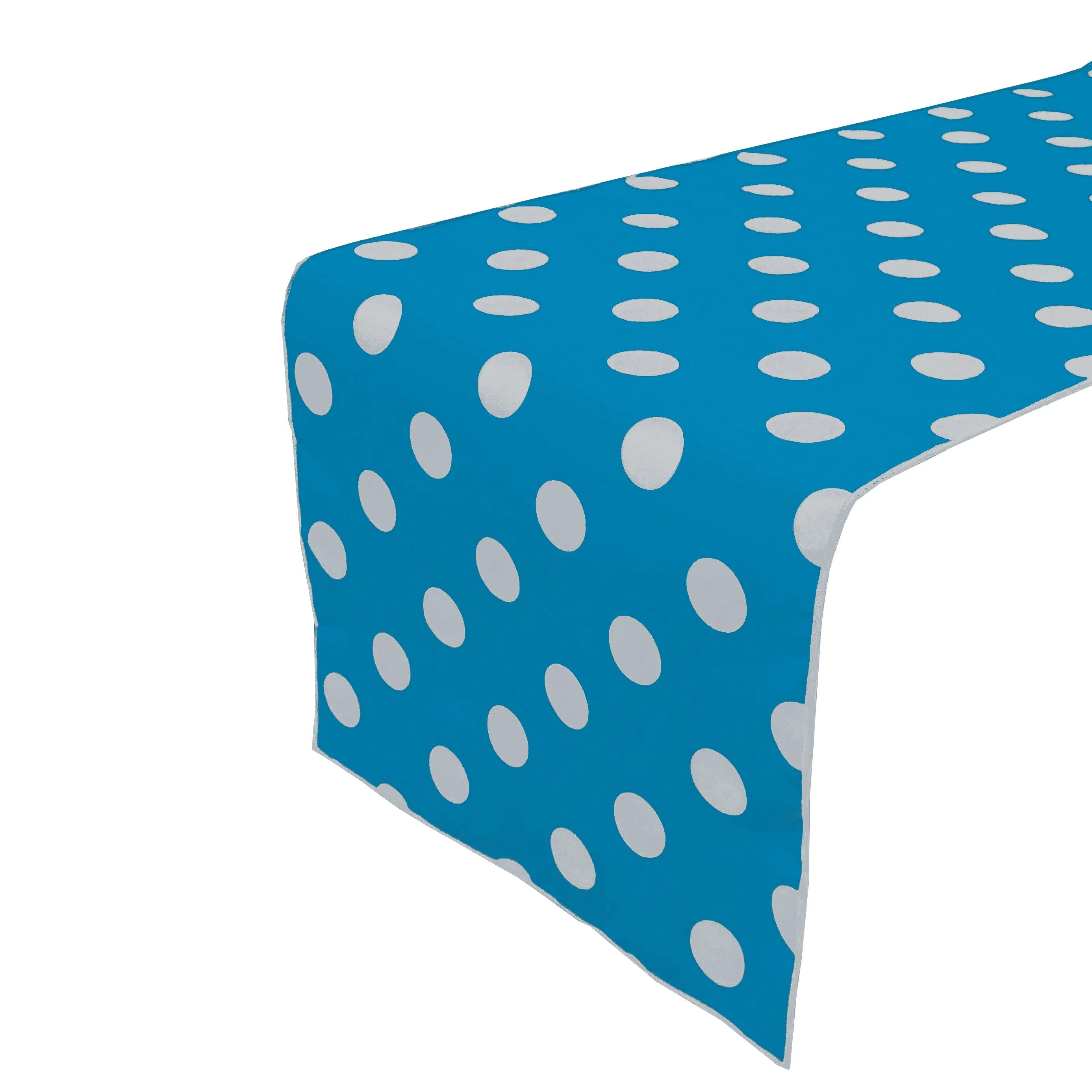 12" Wide x 108" Long, Polka Dot Print Broadcloth Poly Cotton Table Runner