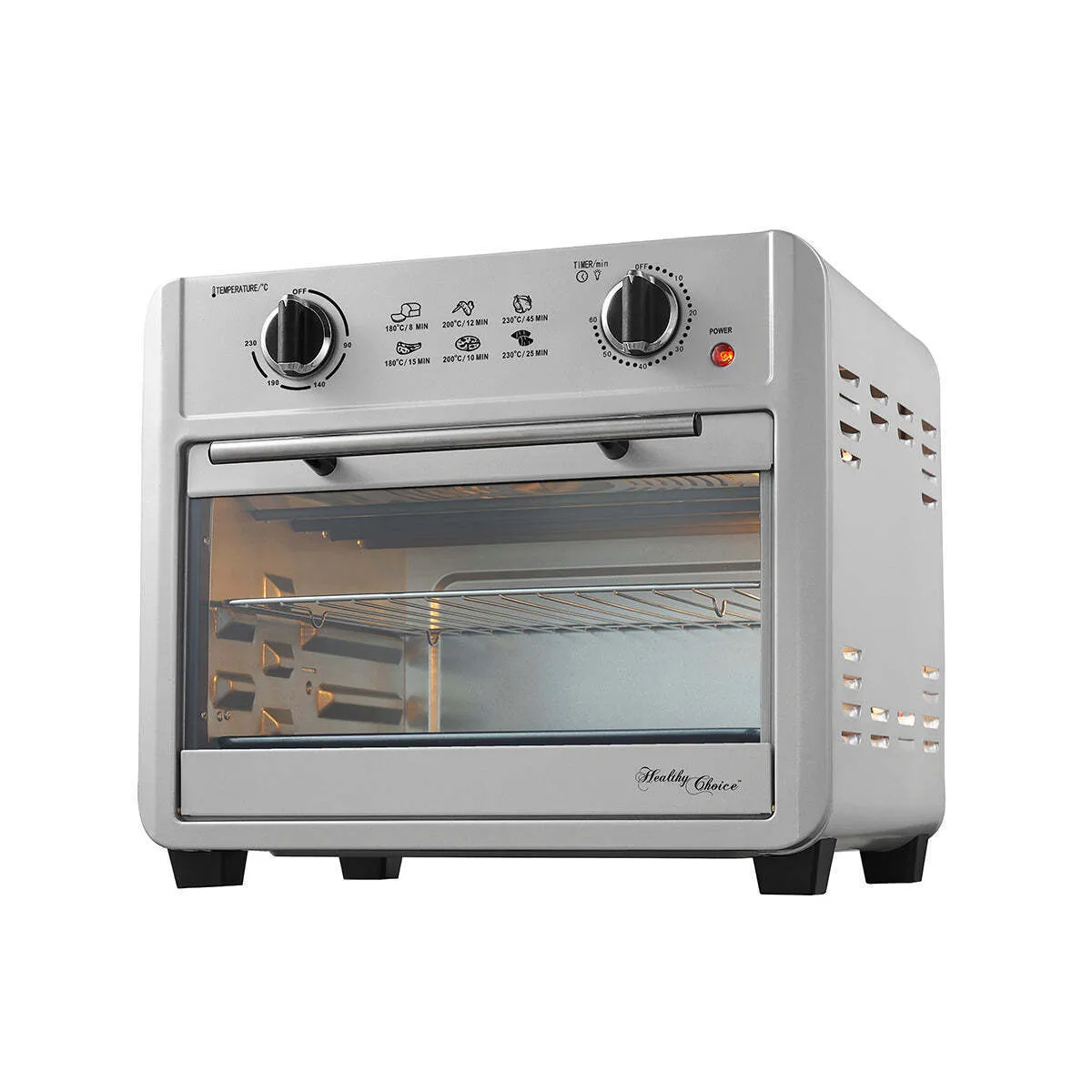 23L Air Fryer Oven | 3 Cooking Accessories | Silver
