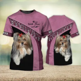 3D Dog T Shirts, Naya Love Never Walk Alone All Over Print T-Shirt, Gift For Pet Loves