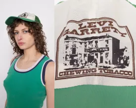 70s Levi Garrett Chewing Tobacco Snapback Trucker Hat - One Size