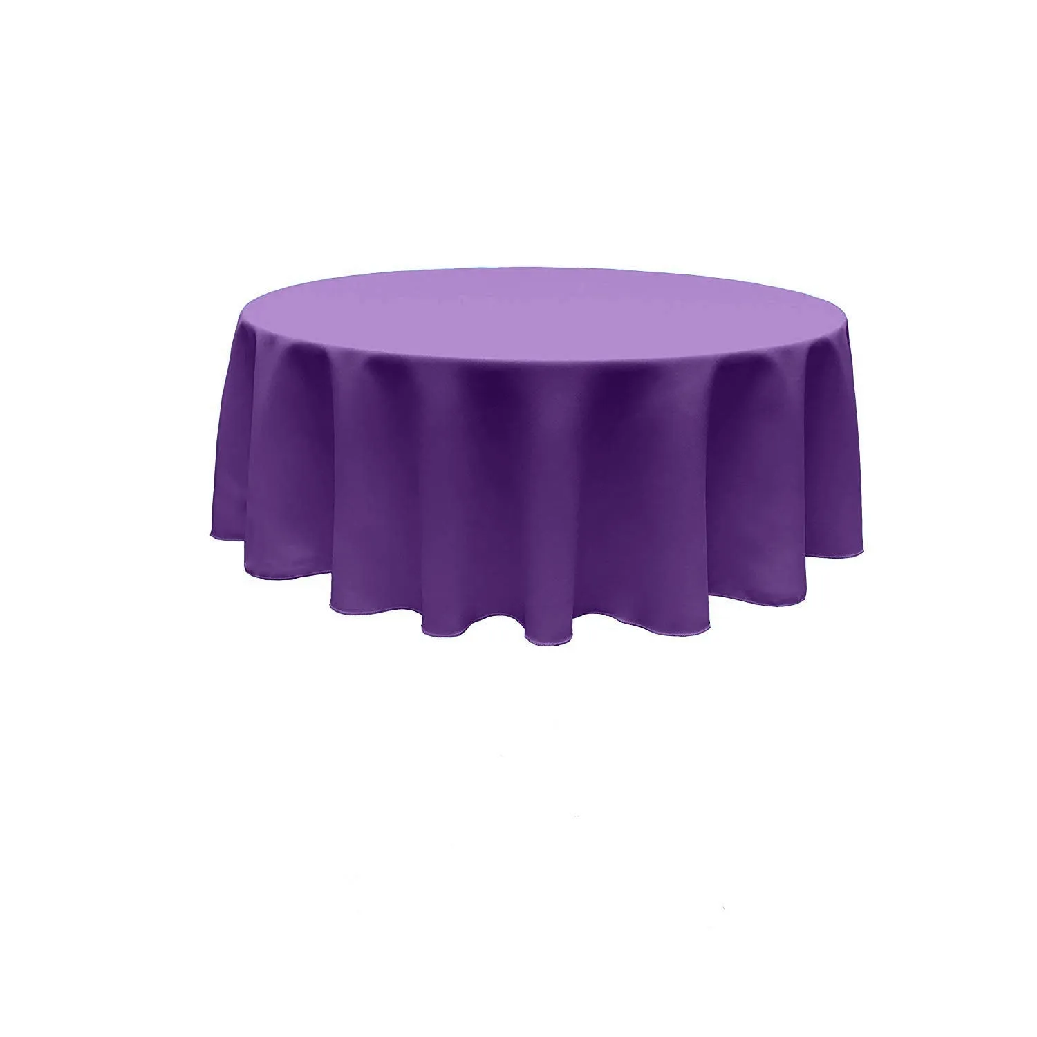 84" ROUND POLY POPLIN SEAMLESS TABLECLOTH