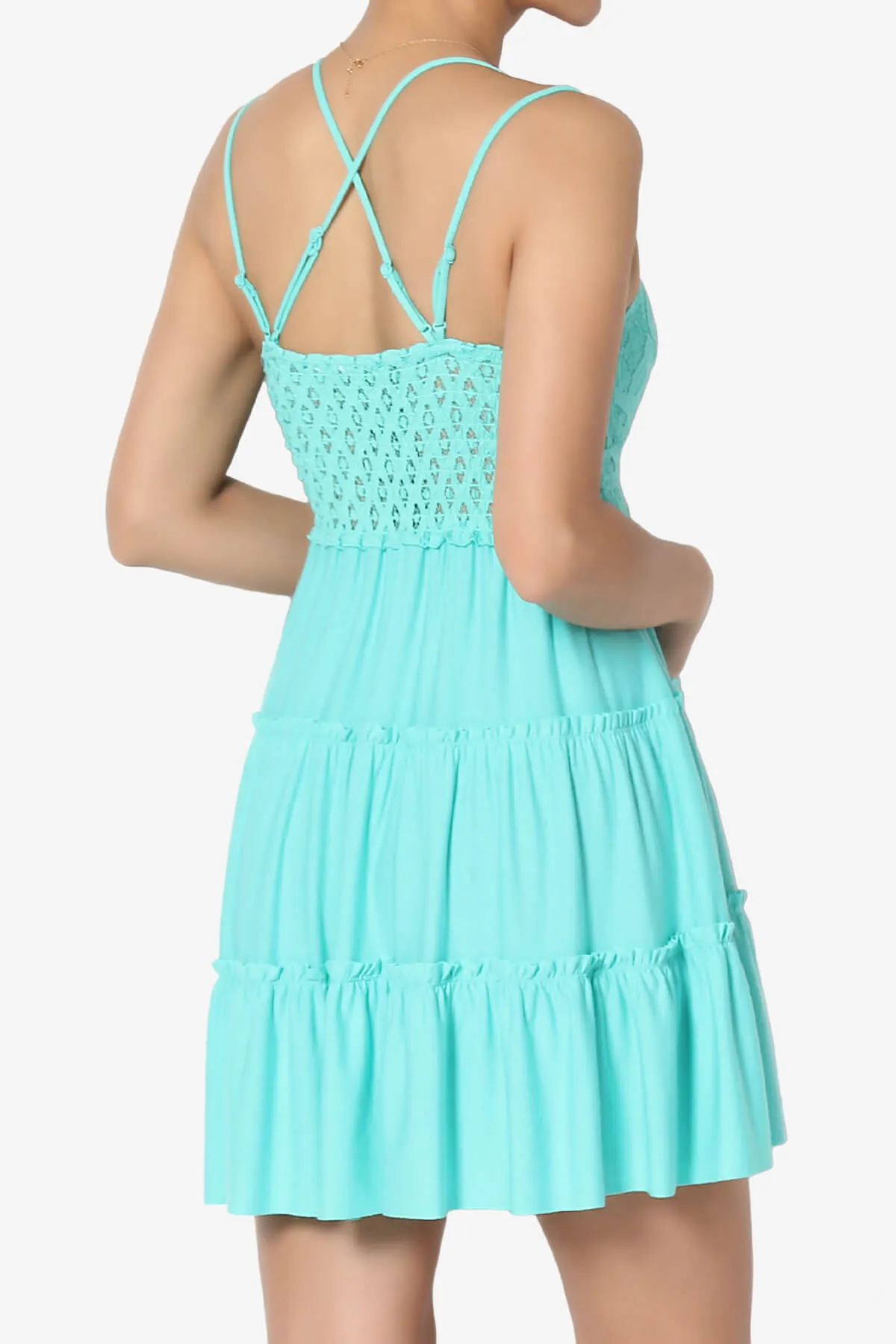 Adella Crochet Lace Ruffle Cami Tunic PLUS