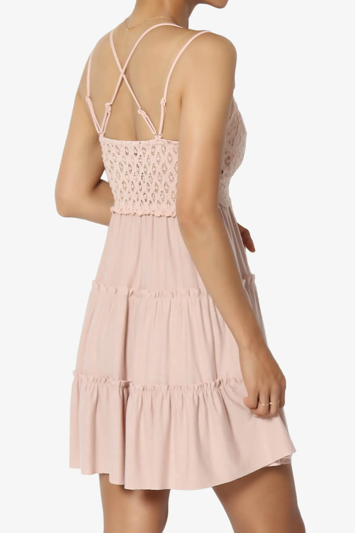 Adella Crochet Lace Ruffle Cami Tunic PLUS