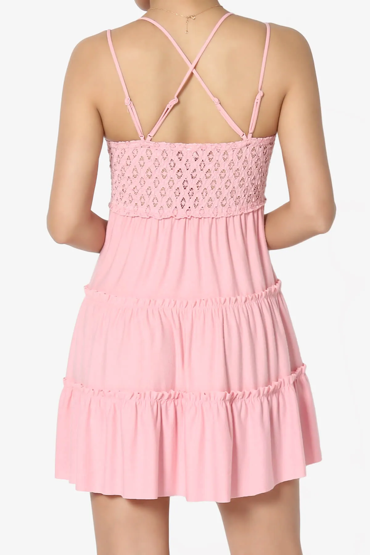 Adella Crochet Lace Ruffle Cami Tunic PLUS