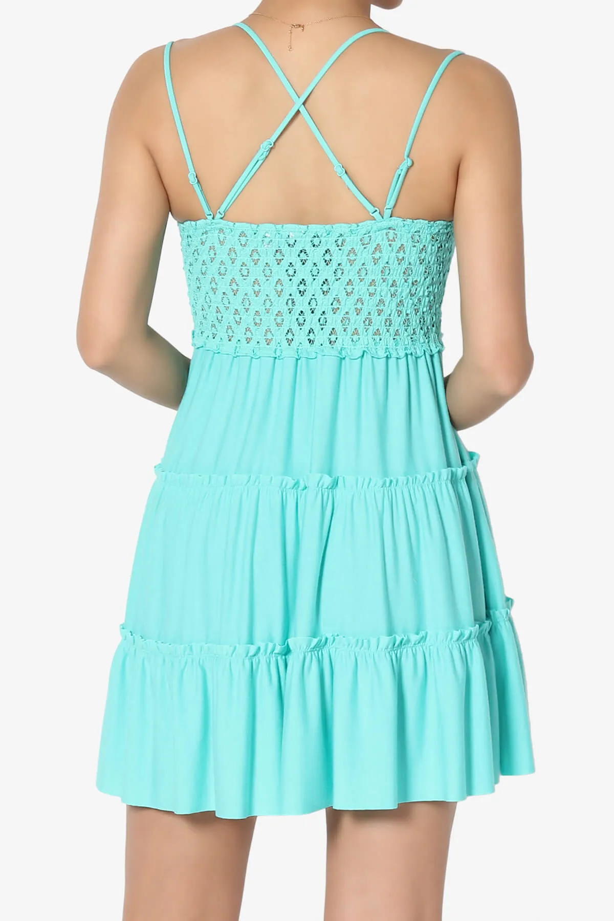 Adella Crochet Lace Ruffle Cami Tunic PLUS