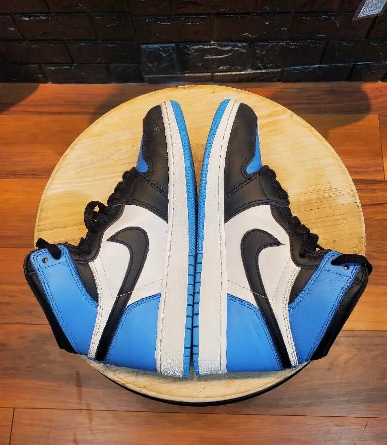 Air Jordan 1 Retro High 'UNC Toe' - Gently Enjoyed (Used) Grade School 6 - Rep Box