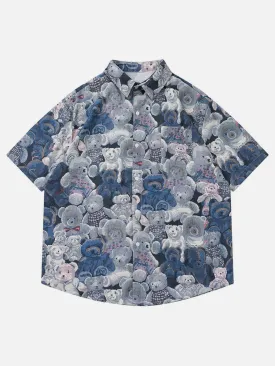 AlanBalen® - Bear Graphic Short Sleeve Shirt