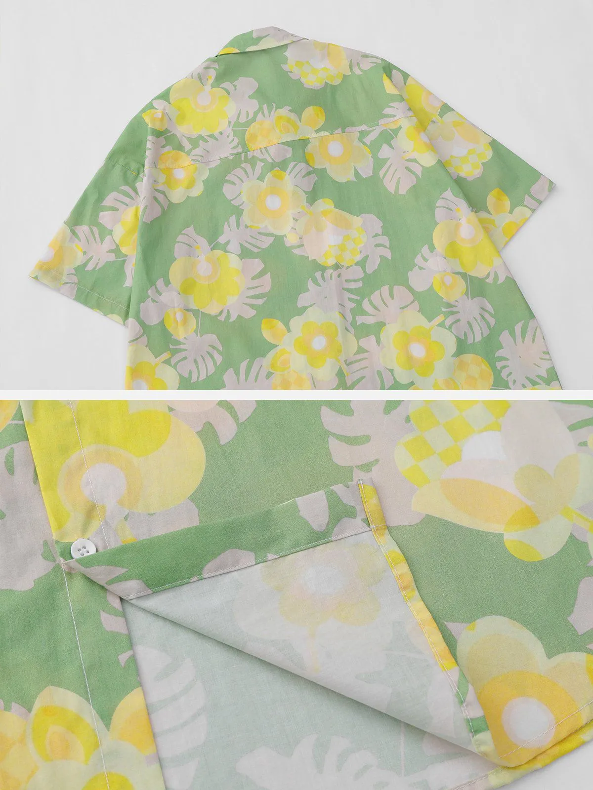 AlanBalen® - Clashing Floral Print Short Sleeve Shirts