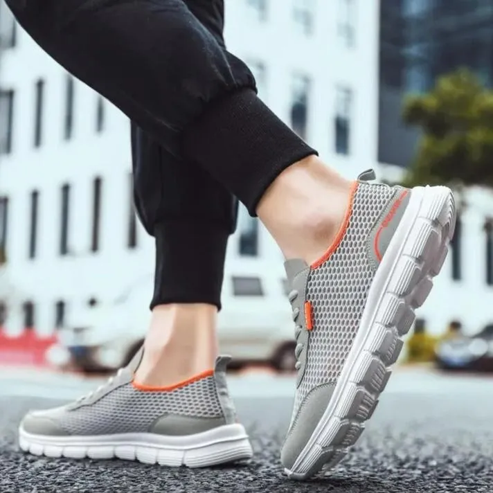 Andningsaktiva sneakers i mesh fr mn