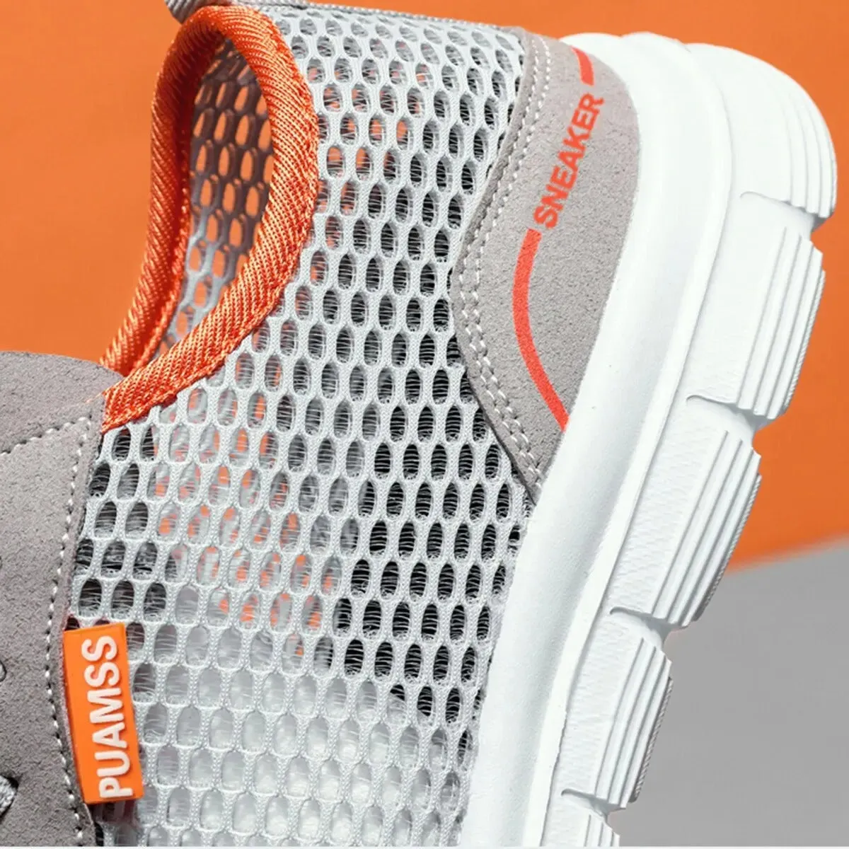 Andningsaktiva sneakers i mesh fr mn