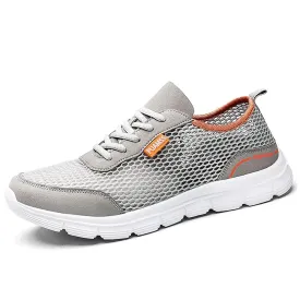 Andningsaktiva sneakers i mesh fr mn