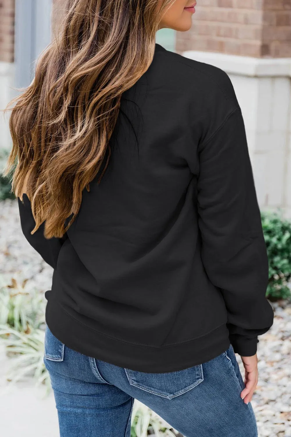 *APP EXCLUSIVE* Football Graphic Round Neck Sweatshirt