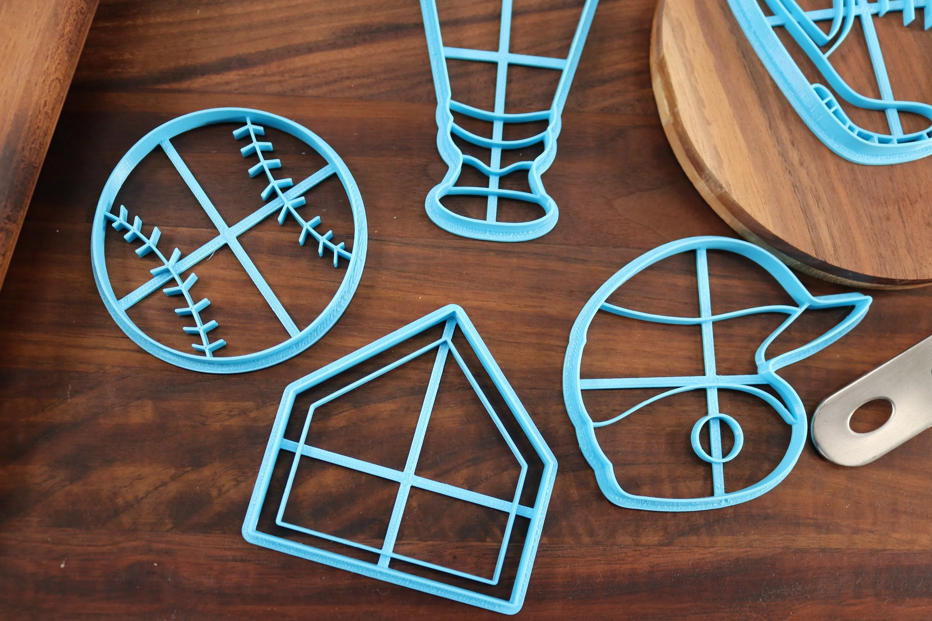 Baseball Cookie Cutters - Baseball Bat, Baseball Gloves, Baseball Helmet, Baseball, Home Plate