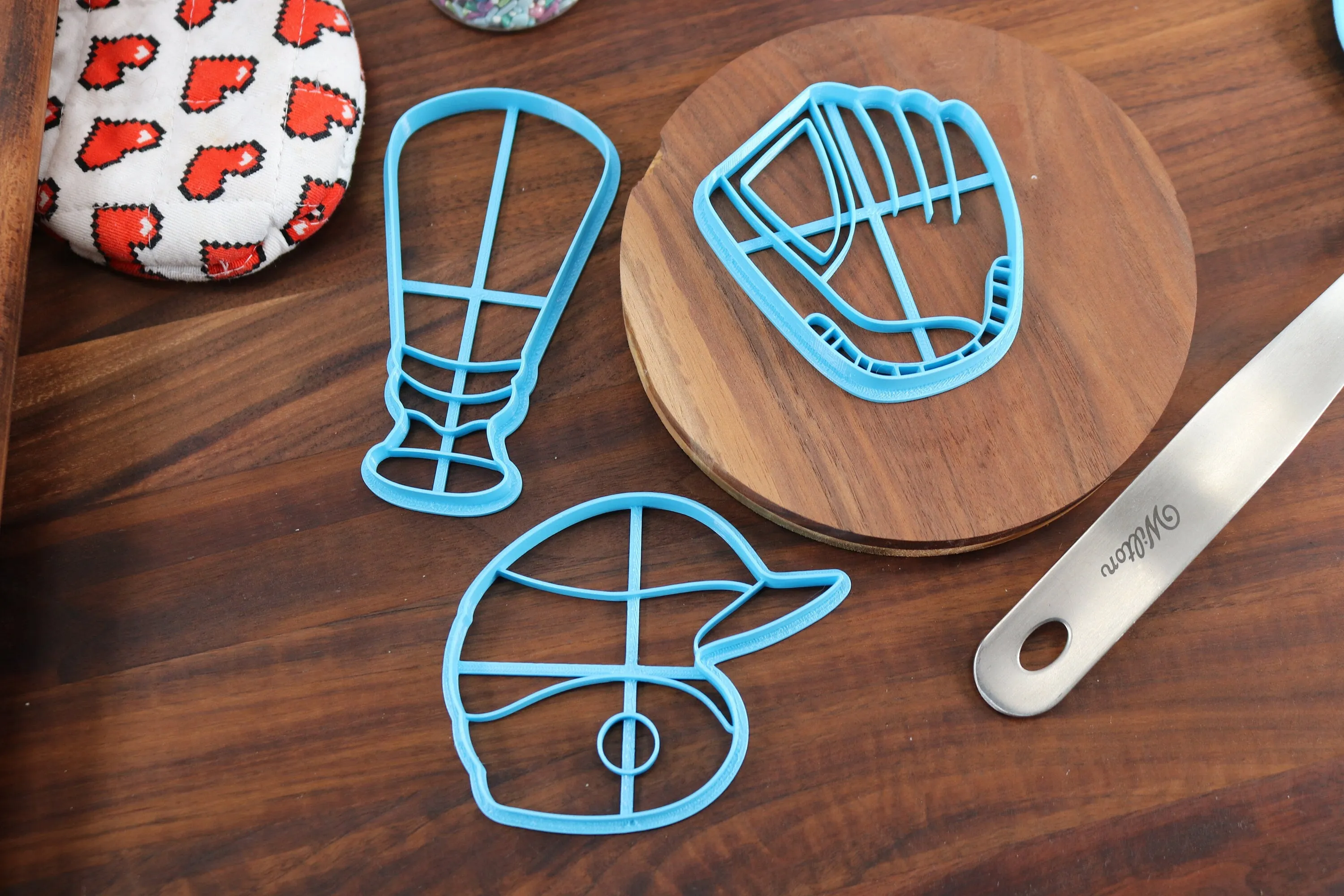 Baseball Cookie Cutters - Baseball Bat, Baseball Gloves, Baseball Helmet, Baseball, Home Plate