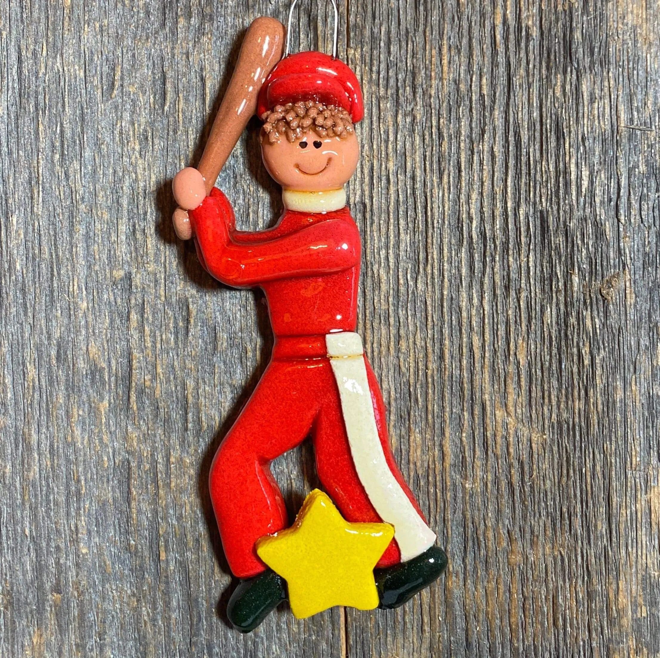 Baseball Player Christmas Ornament