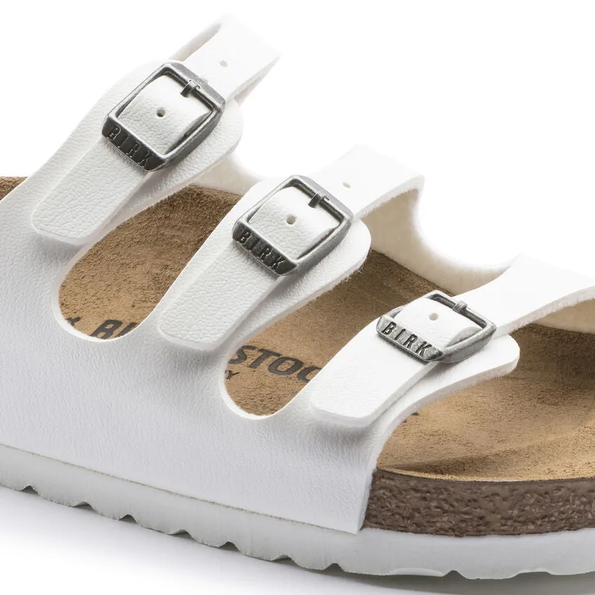 Birkenstock Women's Florida Birko-Flor Regular Footbed - White 1016765