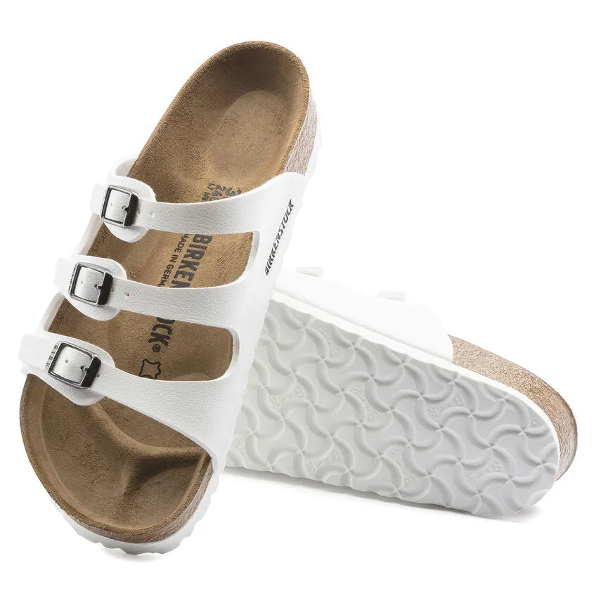 Birkenstock Women's Florida Birko-Flor Regular Footbed - White 1016765