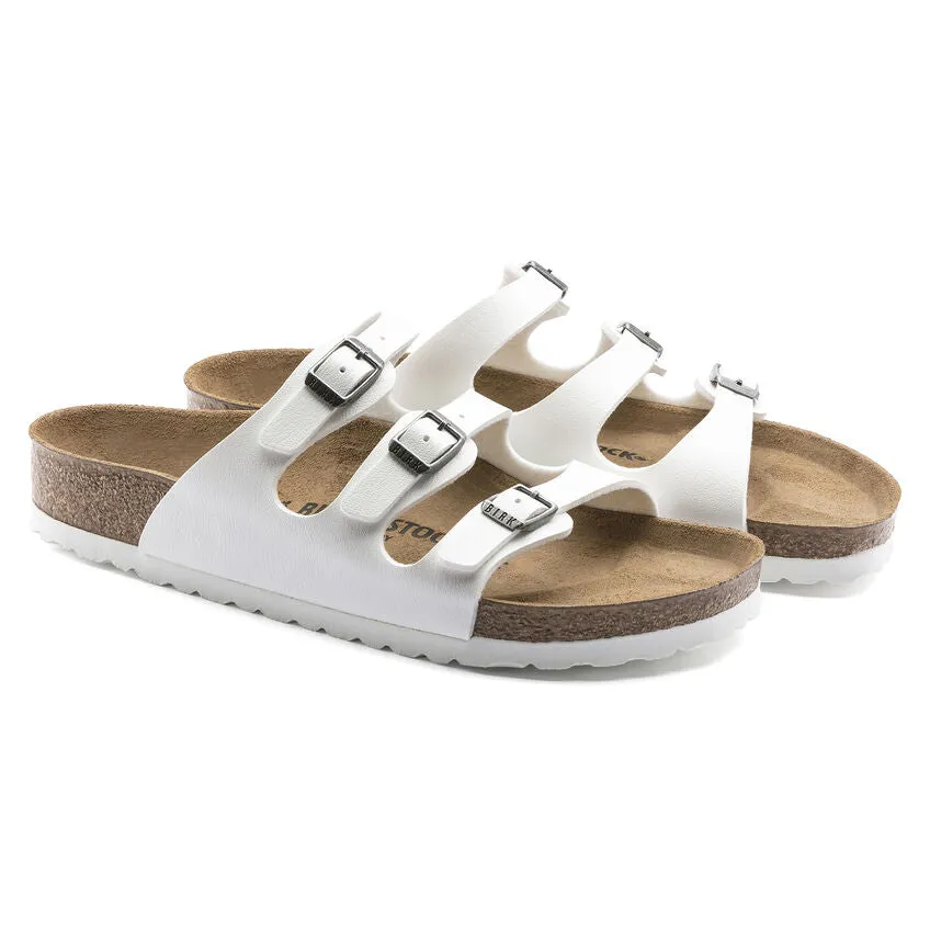 Birkenstock Women's Florida Birko-Flor Regular Footbed - White 1016765
