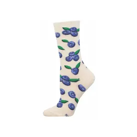 Blueberries Crew Socks - Womens