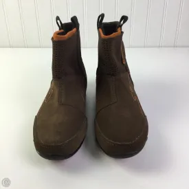 Boots Ankle Flats By Clothes Mentor In Brown, Size: 9