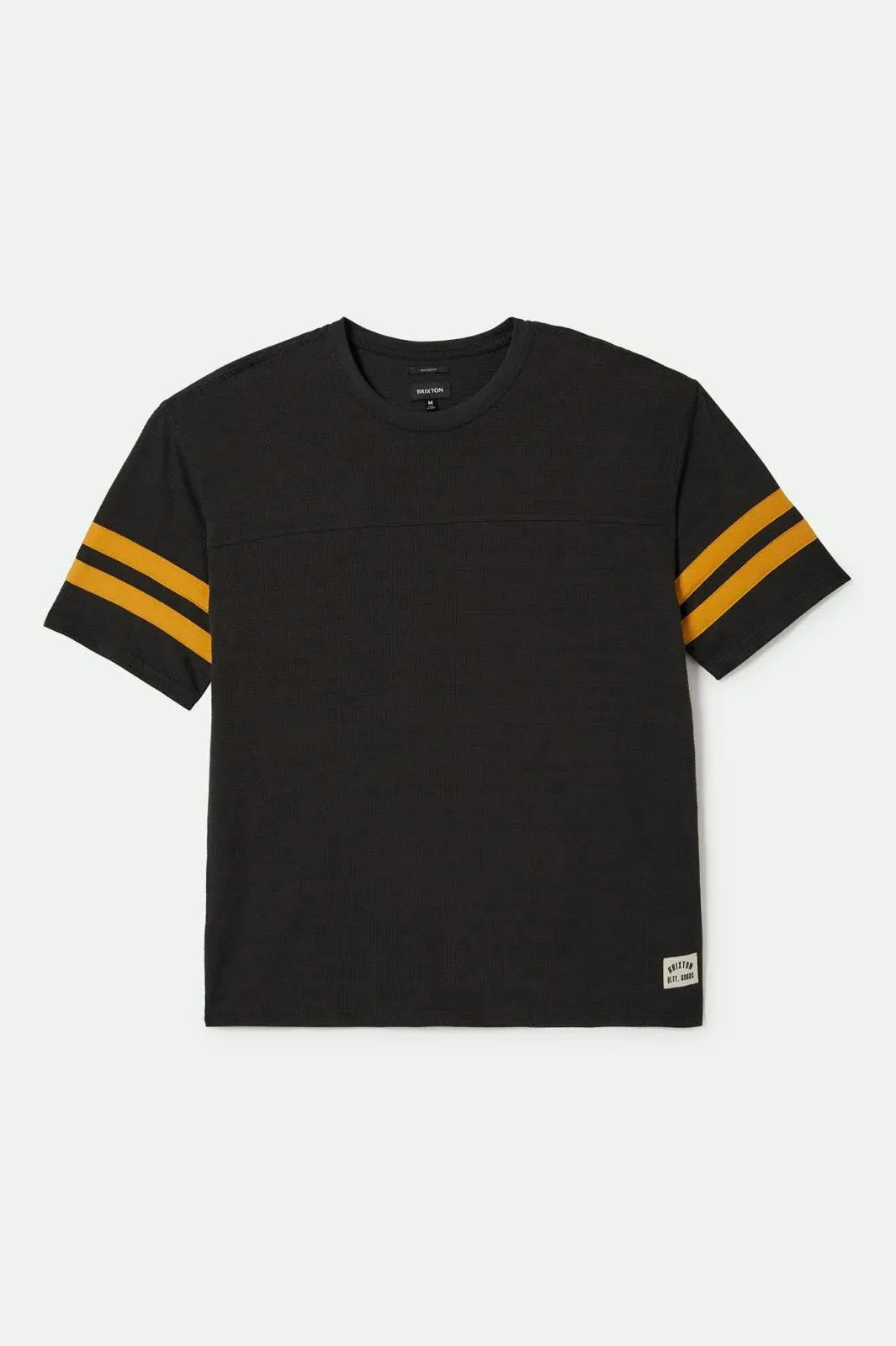 Brixton Mens Washed Black/Ray Flower Vintage Football Mesh Jersey