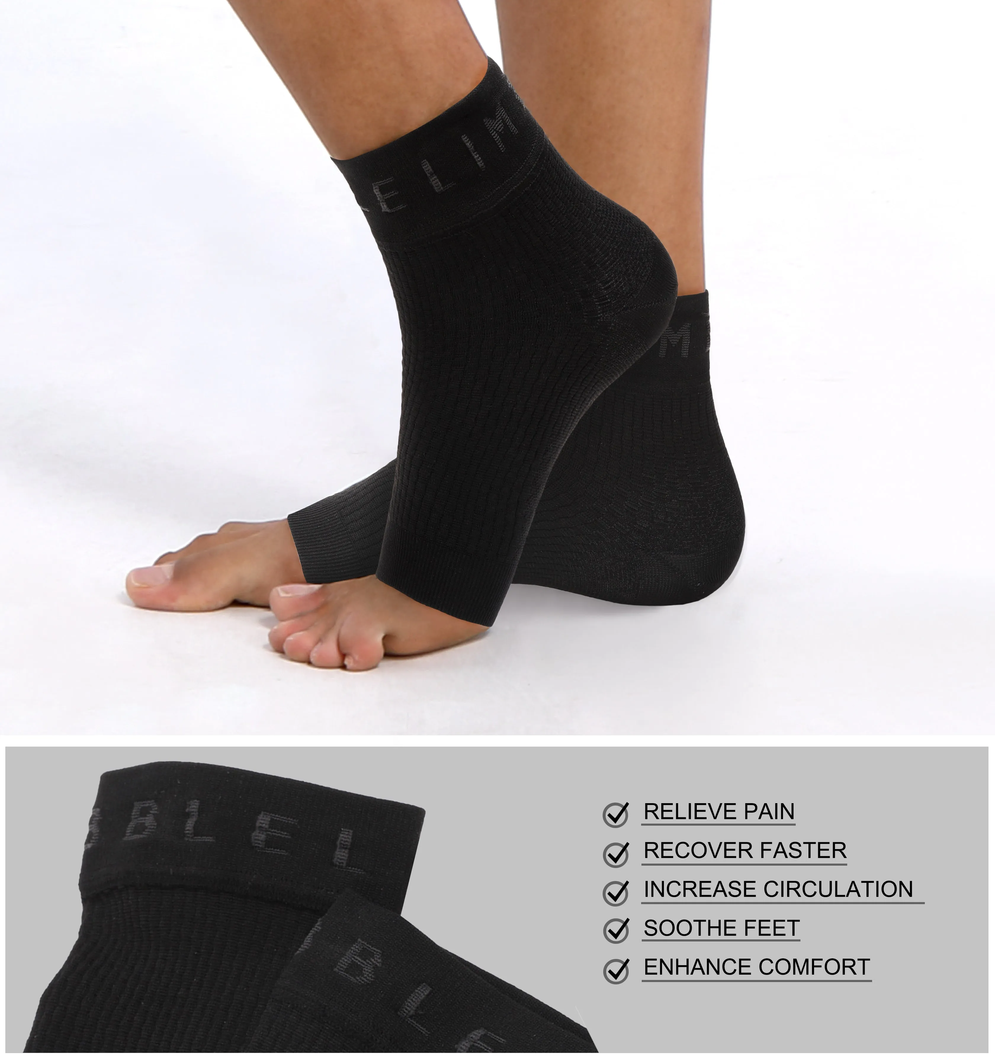 BUBBLELIME 80N/20S Compression Arch Support Ankle Brace_Plus Size
