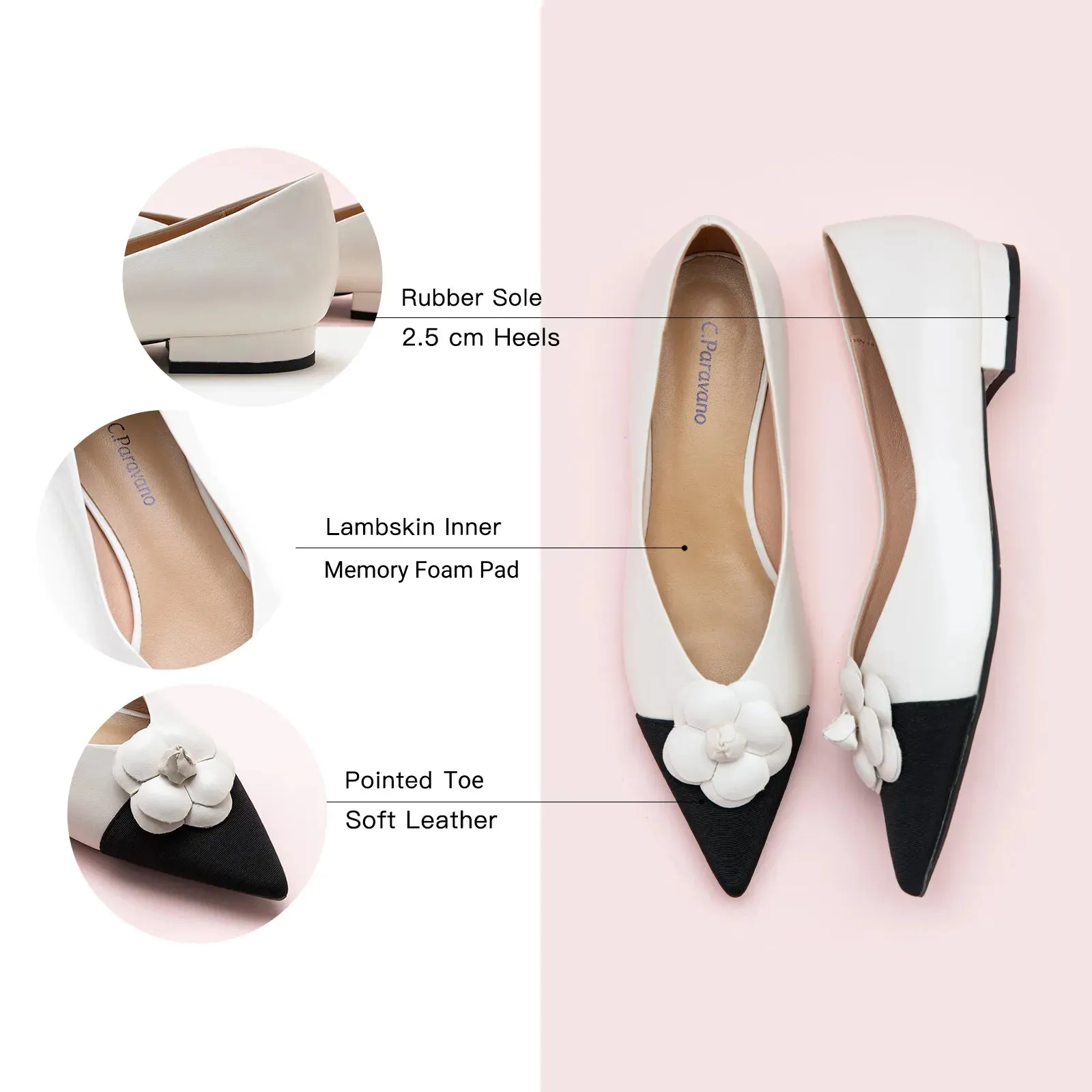 Camellia Flats (Aida) White
