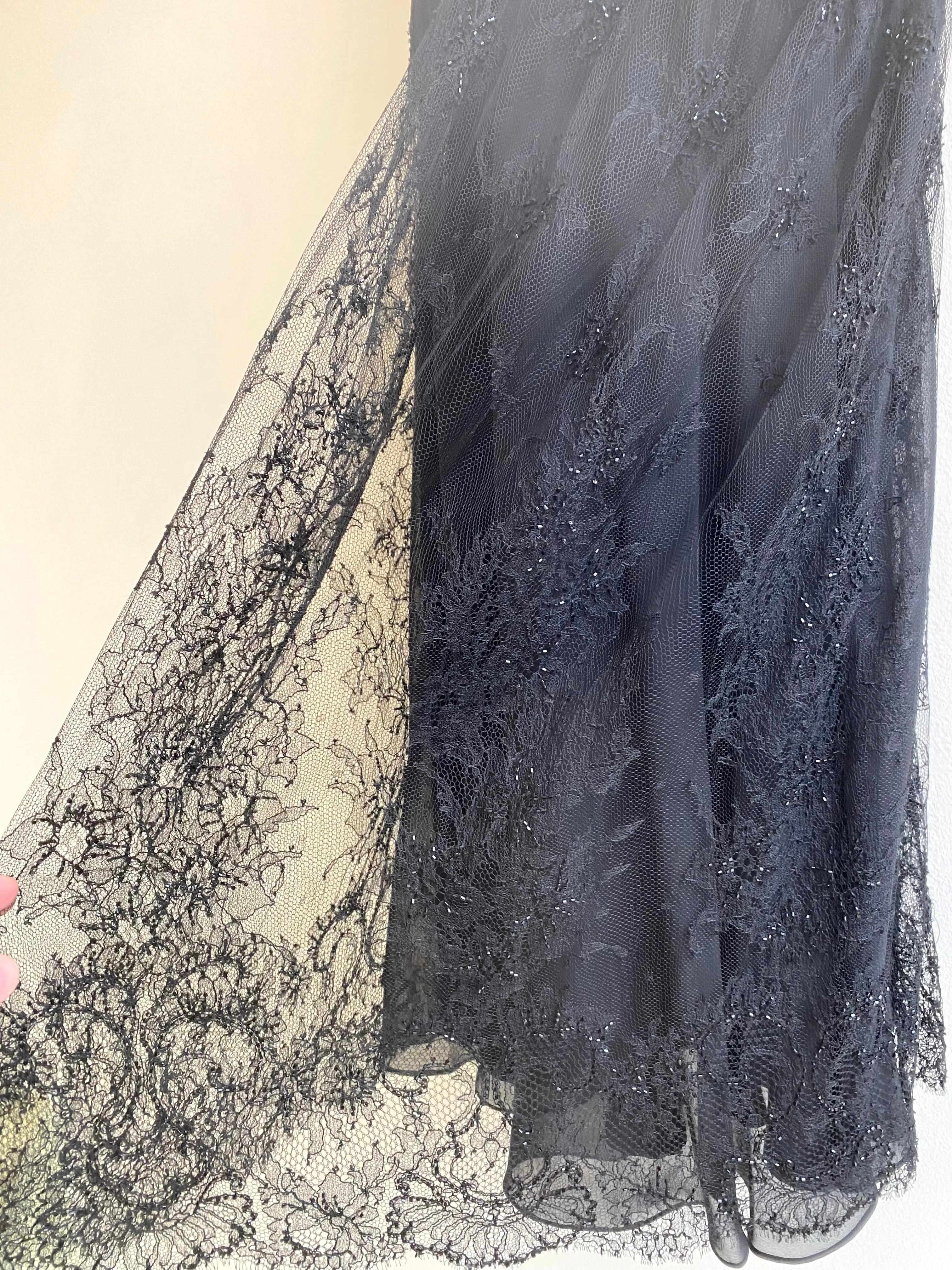 Carmen Marc Valvo | Vintage Strapless Beaded Lace Dress (Vintage)
