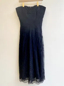 Carmen Marc Valvo | Vintage Strapless Beaded Lace Dress (Vintage)