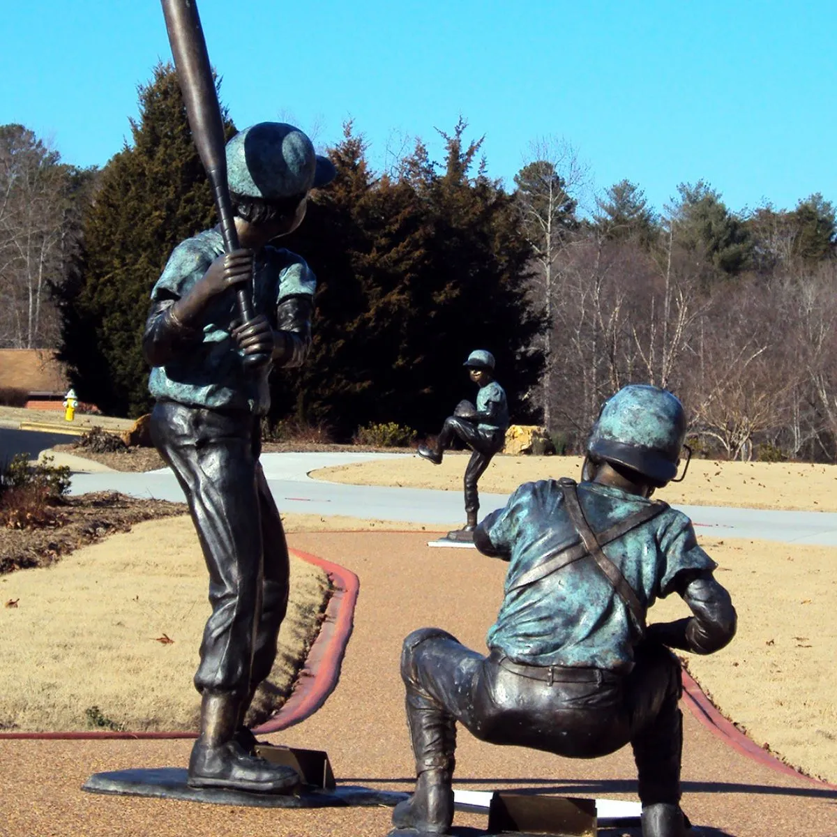 Catcher Dreams Baseball Statue