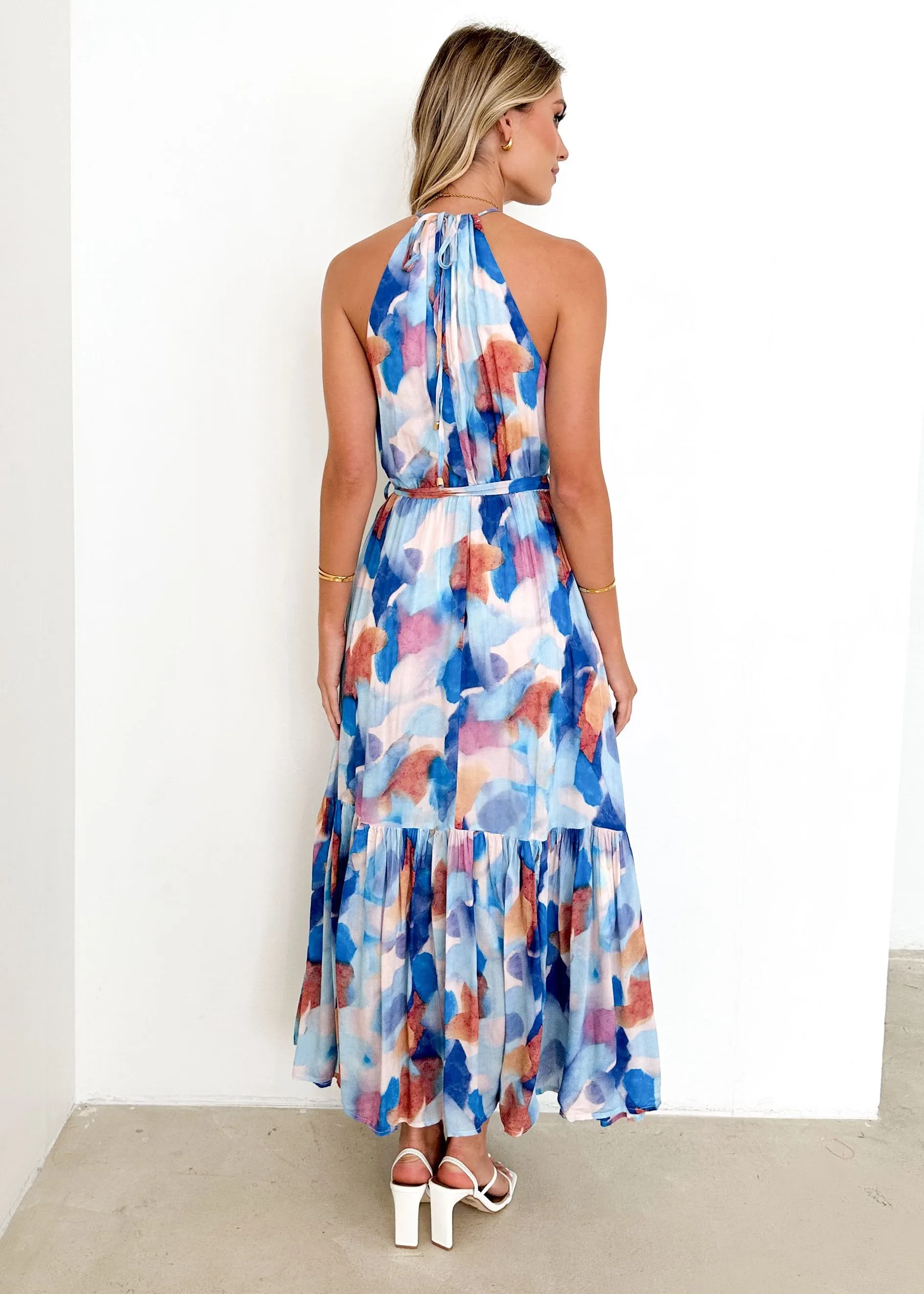 Channer Maxi Dress - Blue Splash