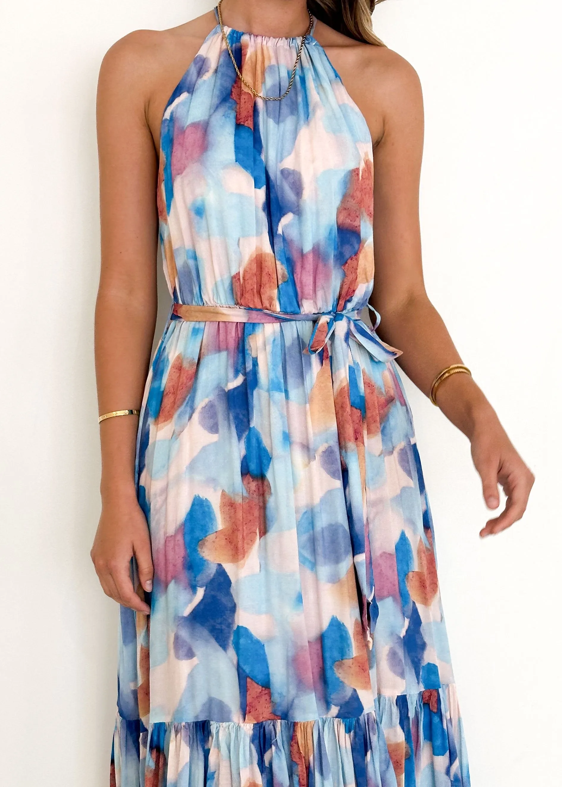 Channer Maxi Dress - Blue Splash