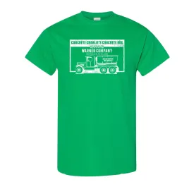 Concrete Charlie's T-Shirt | Chuck's Concrete Mix Kelly Green T-Shirt