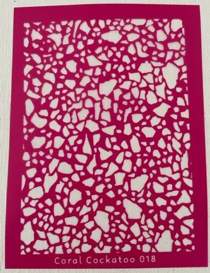 Coral Cockatoo Silk Screen Terrazzo