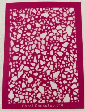 Coral Cockatoo Silk Screen Terrazzo