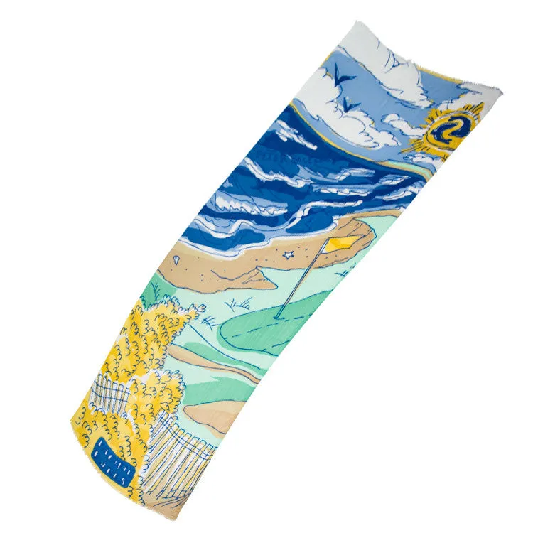 Custom Designed Hand Drawn Resort Scarves