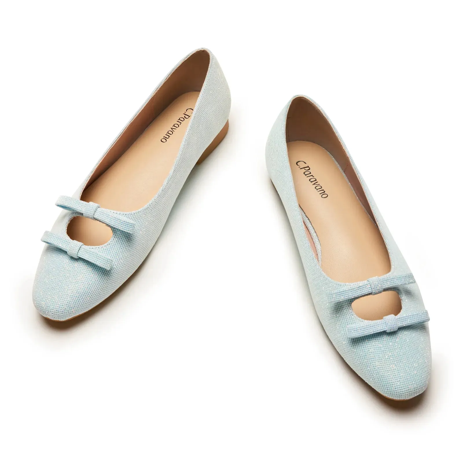 Double Bow Ties Cutout Ballet Flats (Emma)