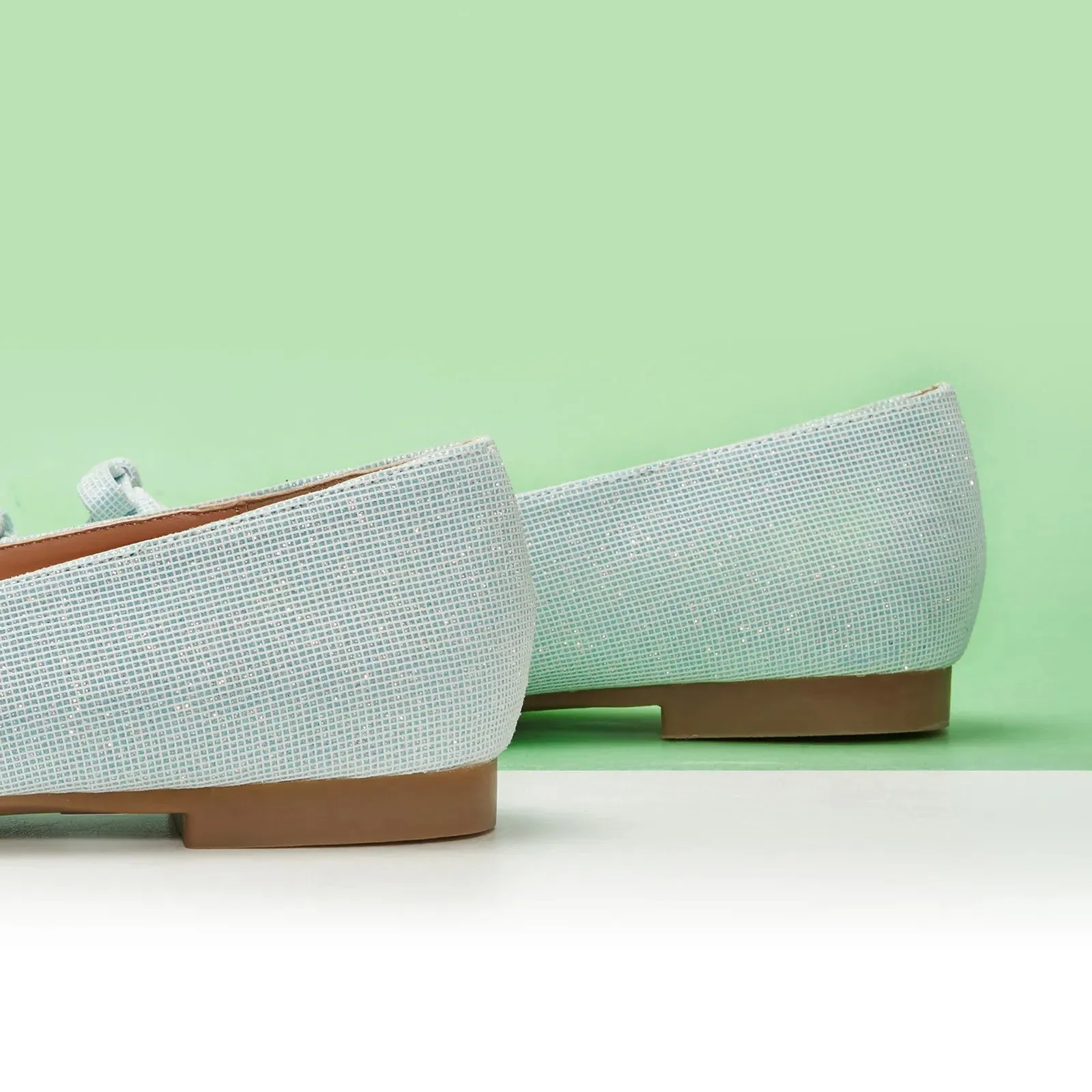 Double Bow Ties Cutout Ballet Flats (Emma)