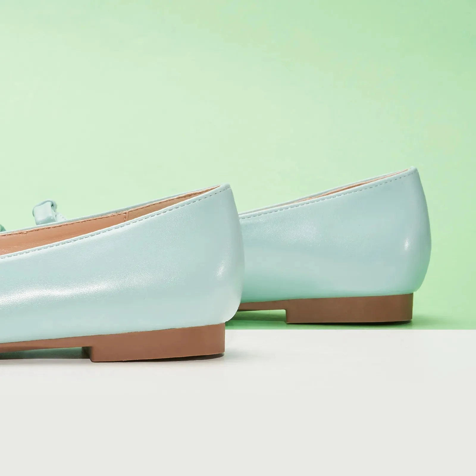 Double Bow Ties Cutout Ballet Flats (Emma)