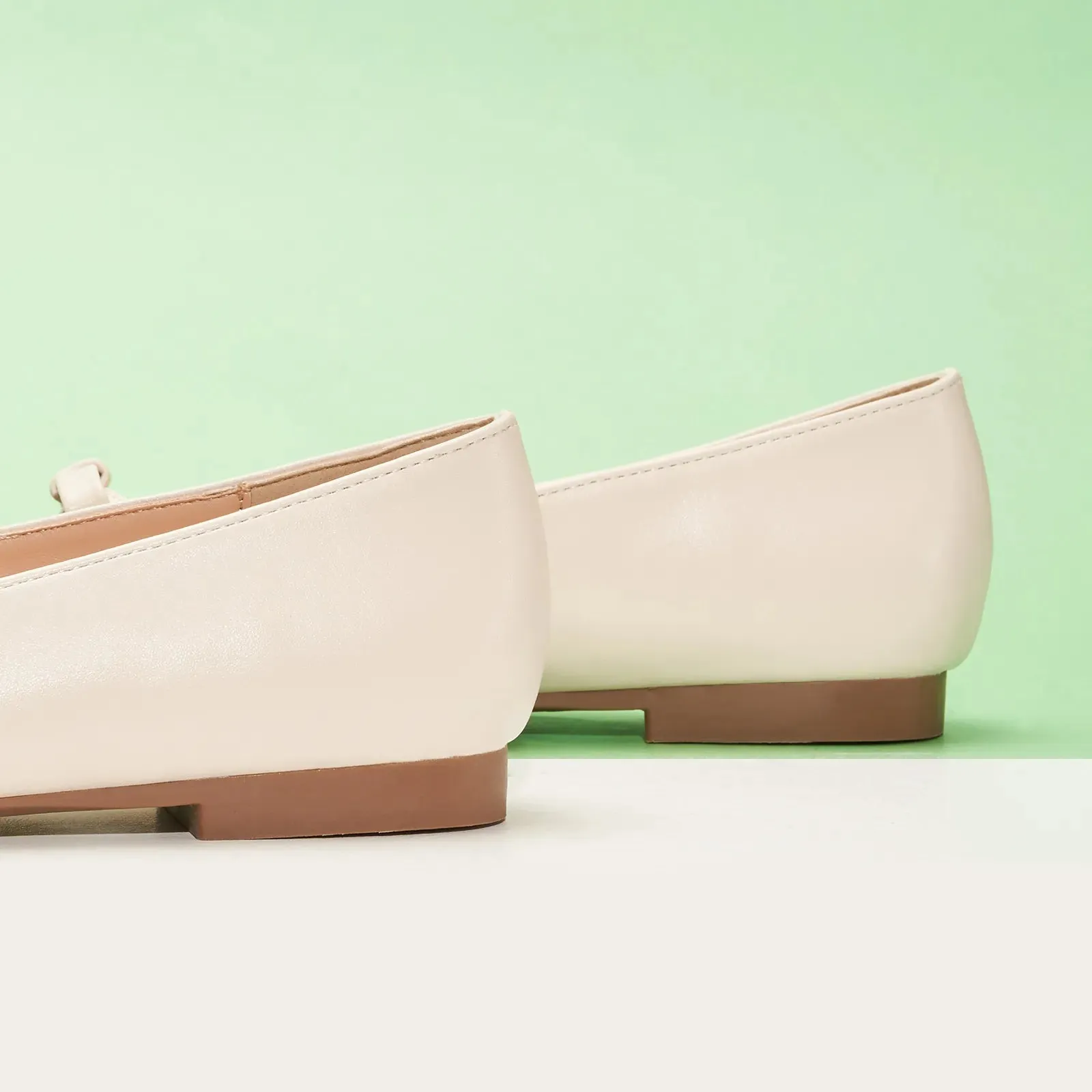 Double Bow Ties Cutout Ballet Flats (Emma)