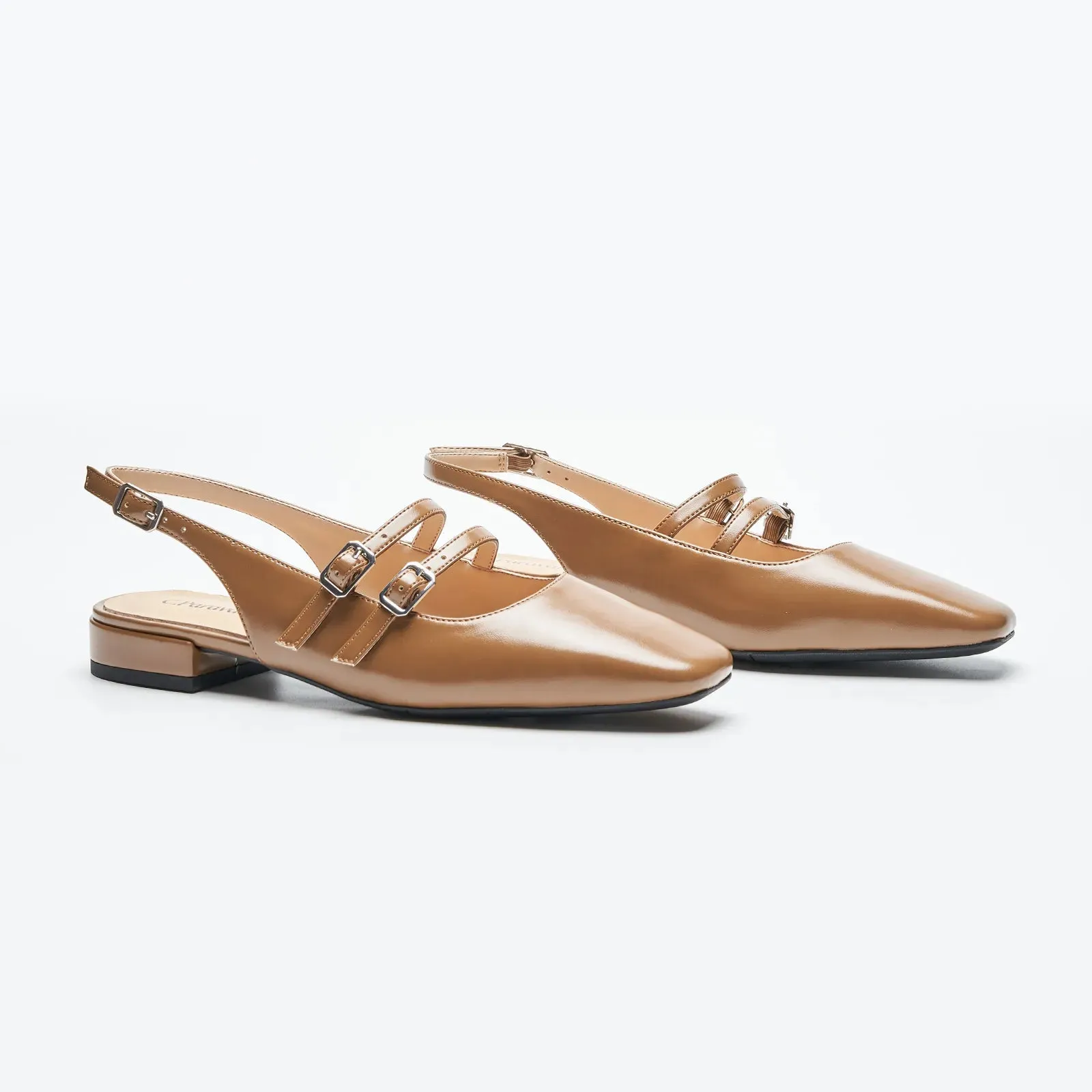 Double-Straps Slingback Mary Jane (Alyssa S）