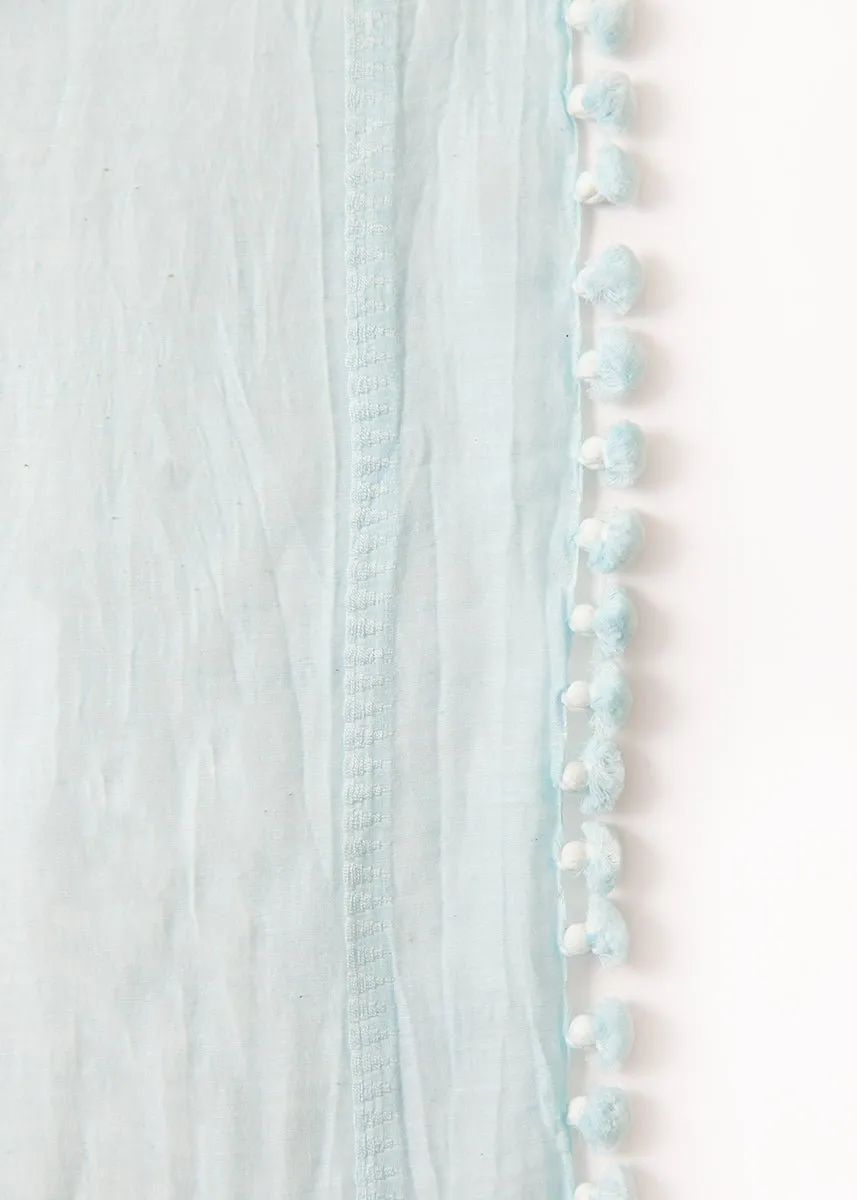 Dupatta Plain Shawl, Aquamarina
