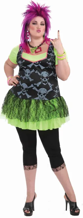 Forum Novelties Plus Size Punk Lady 80s Adult Costume
