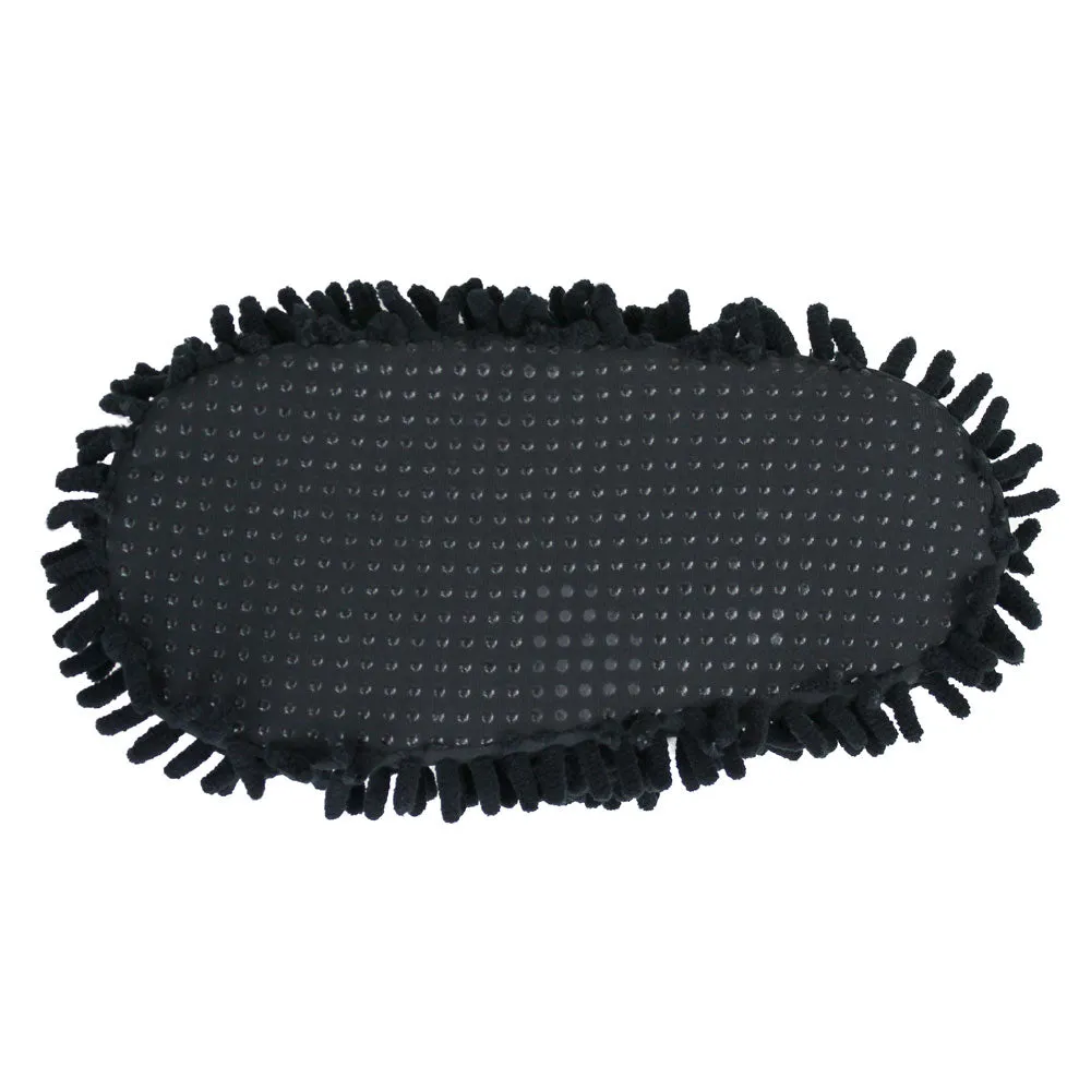 Fuzzy Black Cat Slippers