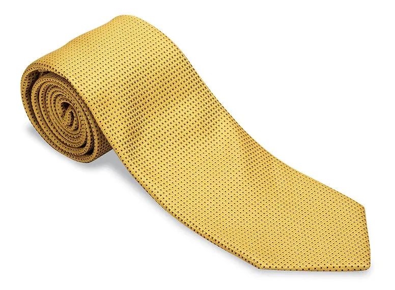 Gold Runnymede Pin Dots Necktie - F5213
