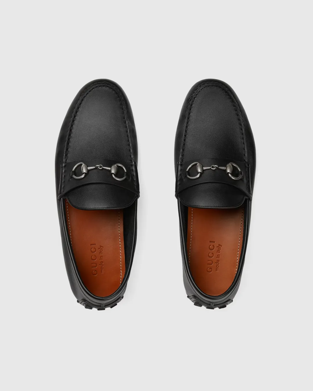 Gucci Horsebit Drivers in Black Leather