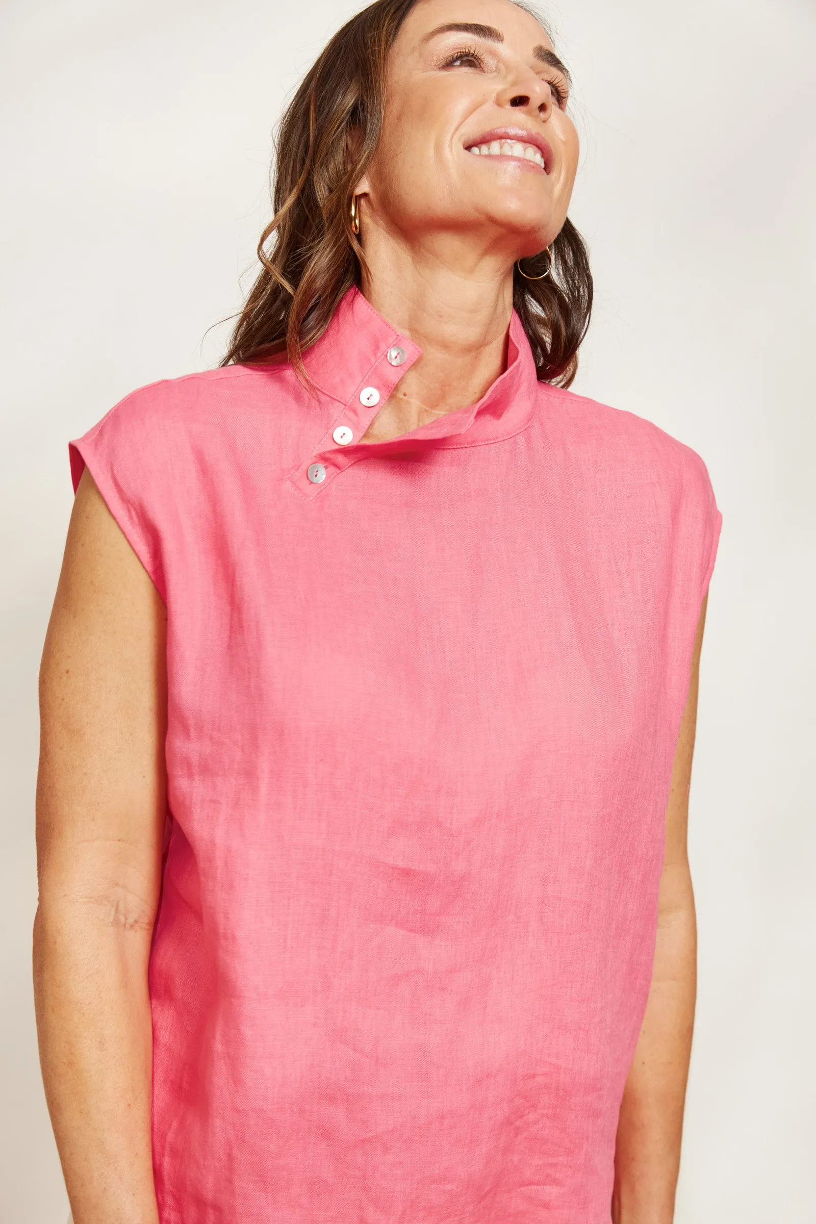 Halcyon Button Top - Musk