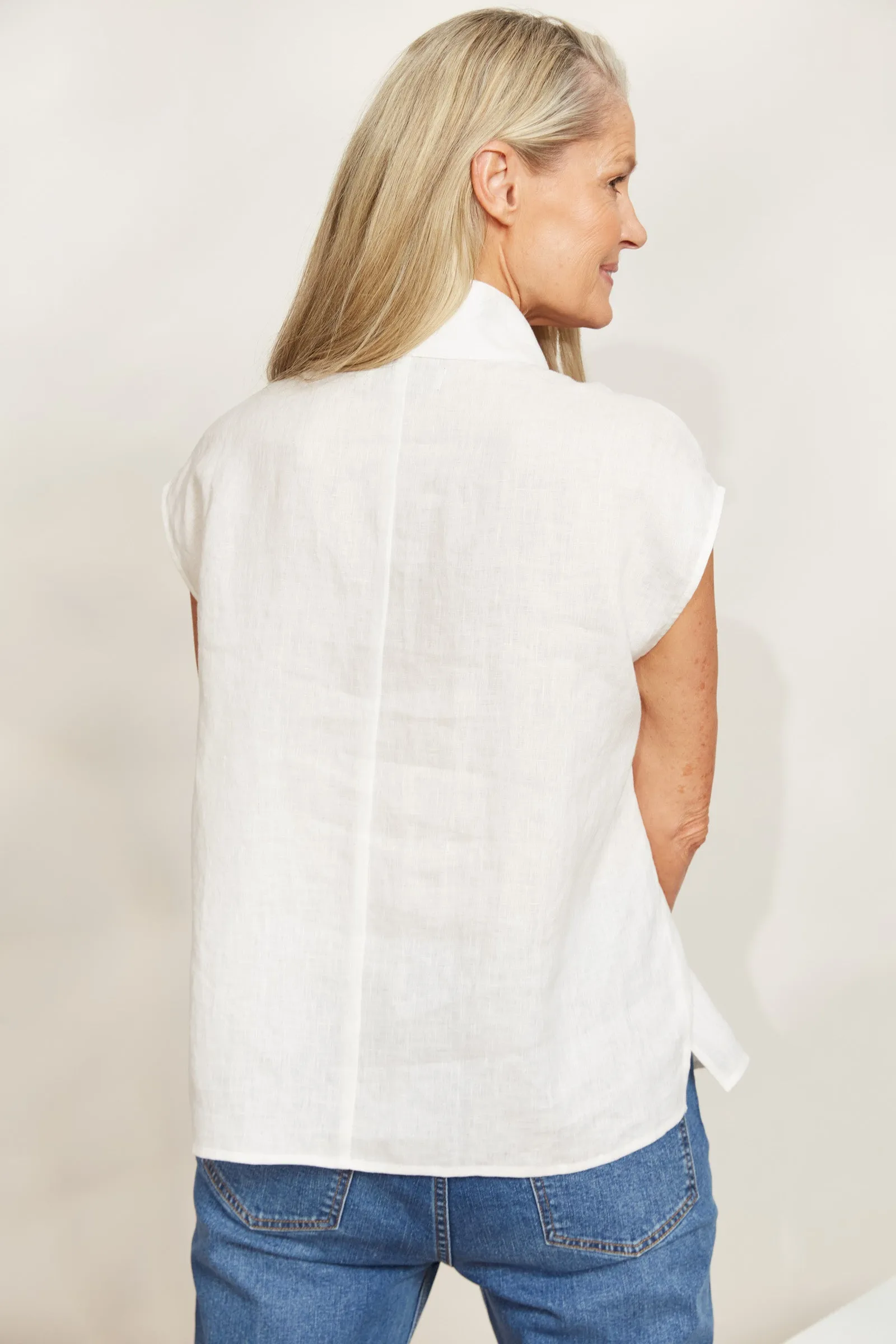 Halcyon Button Top - Opal