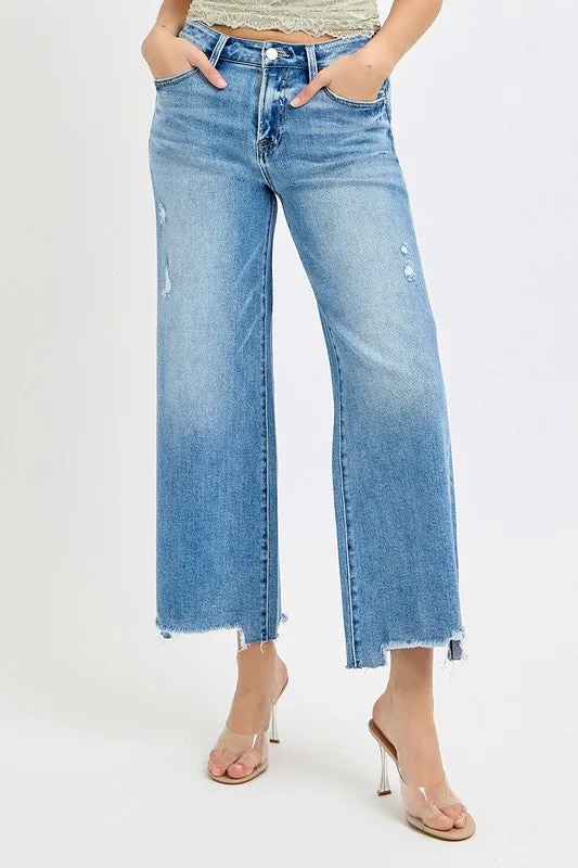 High Rise Cropped Leg Jeans