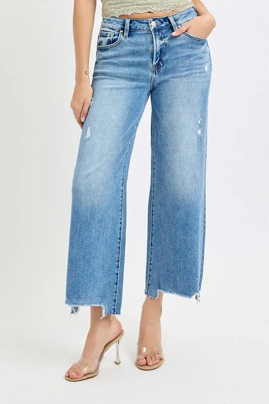 High Rise Cropped Leg Jeans